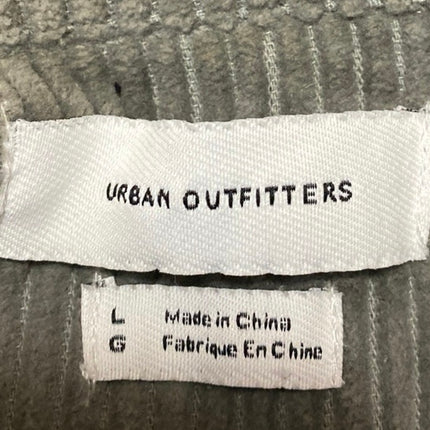 Urban Outfitters Ryder Men's Gray Corduroy Zip Up Long Sleeve Shirt Jacket Top L