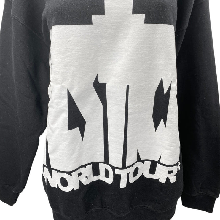 Justin Bieber Justice World Tour Black White Long Sleeve Concert Sweatshirt L