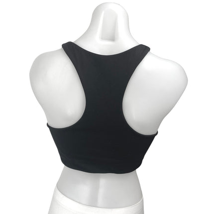 Quince Black Sleeveless Racerback Cami Yoga Gym Sports Bra Crop Tank Top Size M