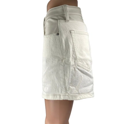 Abercrombie & Fitch The Dad Women's White High Waisted Denim Jean Shorts Size 28