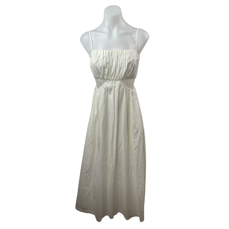 NEW Abercrombie & Fitch Smocked Cutout Sleeveless Midi Maxi Flare A-Line Dress S