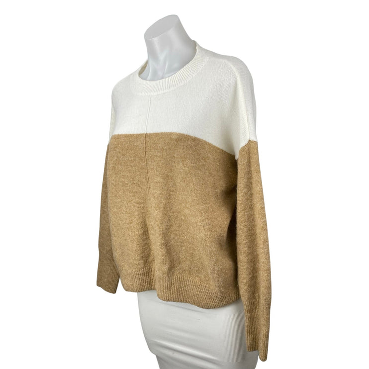 Vince Camuto Women's Color Block Crew Neck Long Sleeve Sweatshirt Sweater Top S