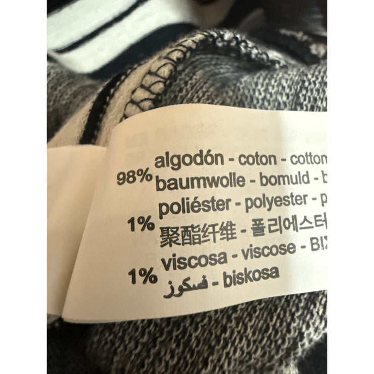 Zara Women's Gray Striped Fringe Elastic Waist Wide Leg Palazzo Trousers Pants M