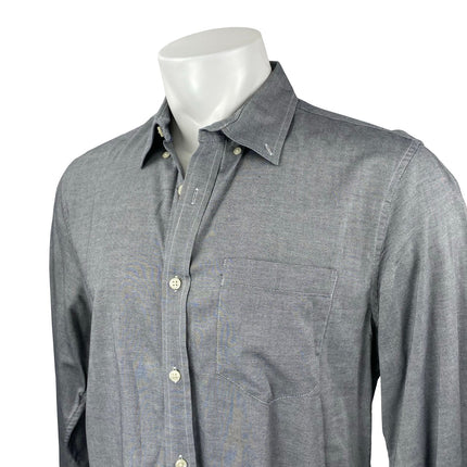Banana Republic Gray Collared Long Sleeve Chest Pocket Button Down Shirt Top L