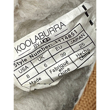 KOOLABURRA BY UGG Burra Brown Faux Fur Shearling Suede Mini Ankle Boots Size 8
