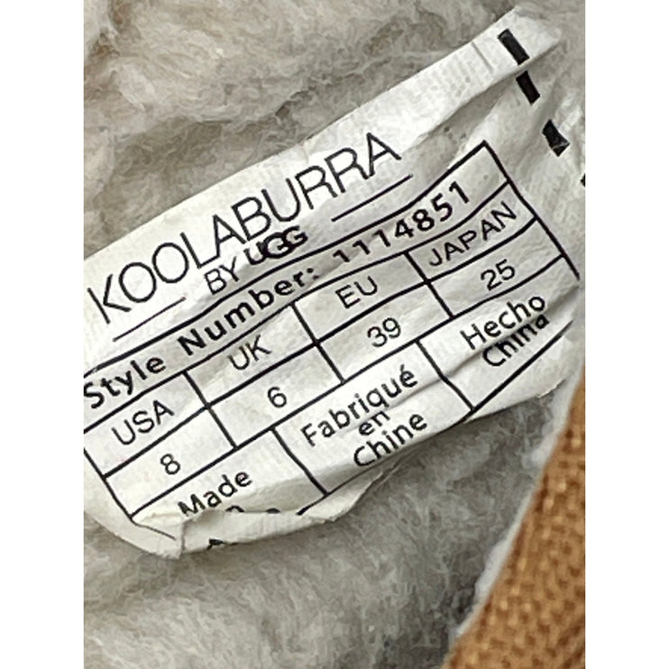 KOOLABURRA BY UGG Burra Brown Faux Fur Shearling Suede Mini Ankle Boots Size 8