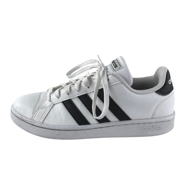 Adidas Grand Court Women's White Leather Lace Up Low Top Sneakers Shoes Size 8.5