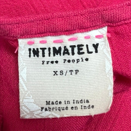 Free People Intimately Pink Paisley Embroidered Sleeveless Tunic Dress Size XS