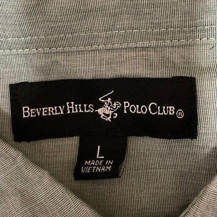 Beverly Hills Polo Club Men's Blue Long Sleeve Collared Button Down Shirt Top L