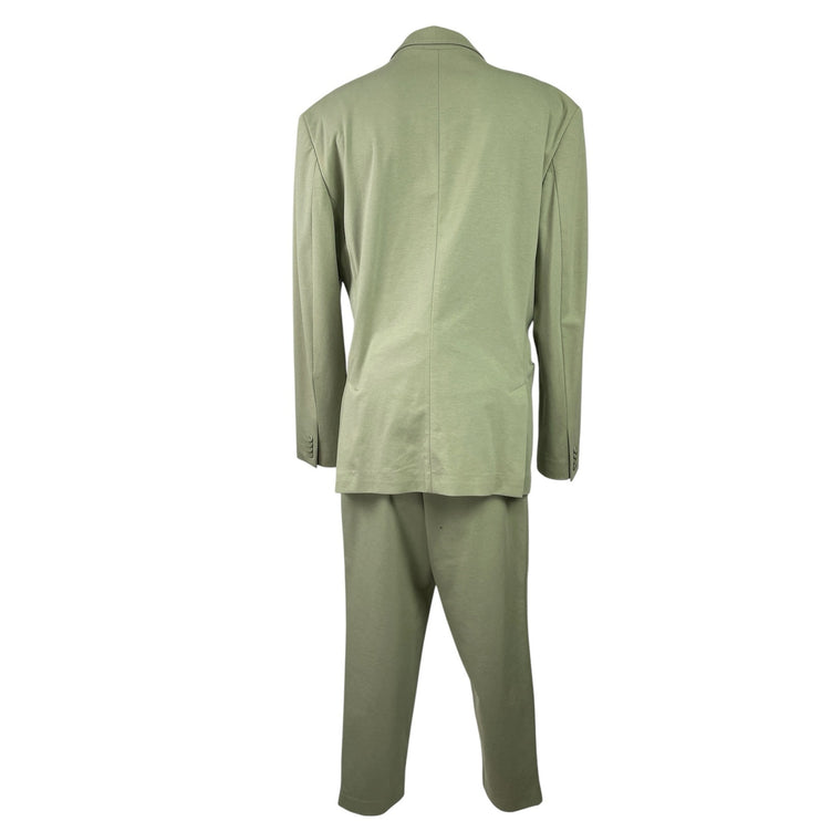 Express Womens Green Tailored Slim Fit Long Sleeve Blazer & Trousers Pants Set L