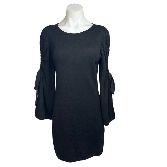 Club Monaco Black Wool Knit Bodycon Ribbon Cutout Long Sleeves Sweater –  Brie