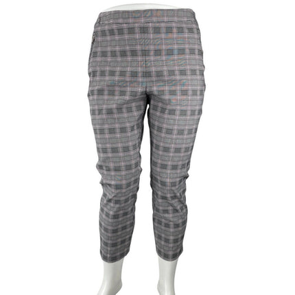 Soho Women's Gray Plaid High Rise Tapered Leg Crop Trousers Pants Size 2XL