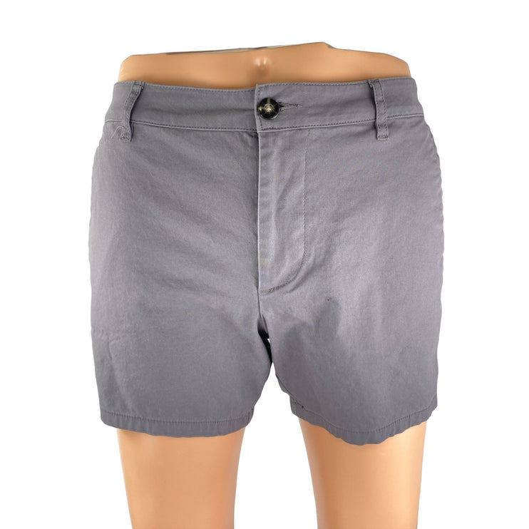 Asos Design Men's Gray High Rise Pockets Skinny Casual Chino Bermuda Shorts 30