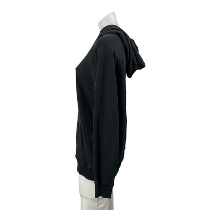 NYON Womens Black New York Or Nowhere Pocket Hoodie Hooded Sweatshirt Top Size S