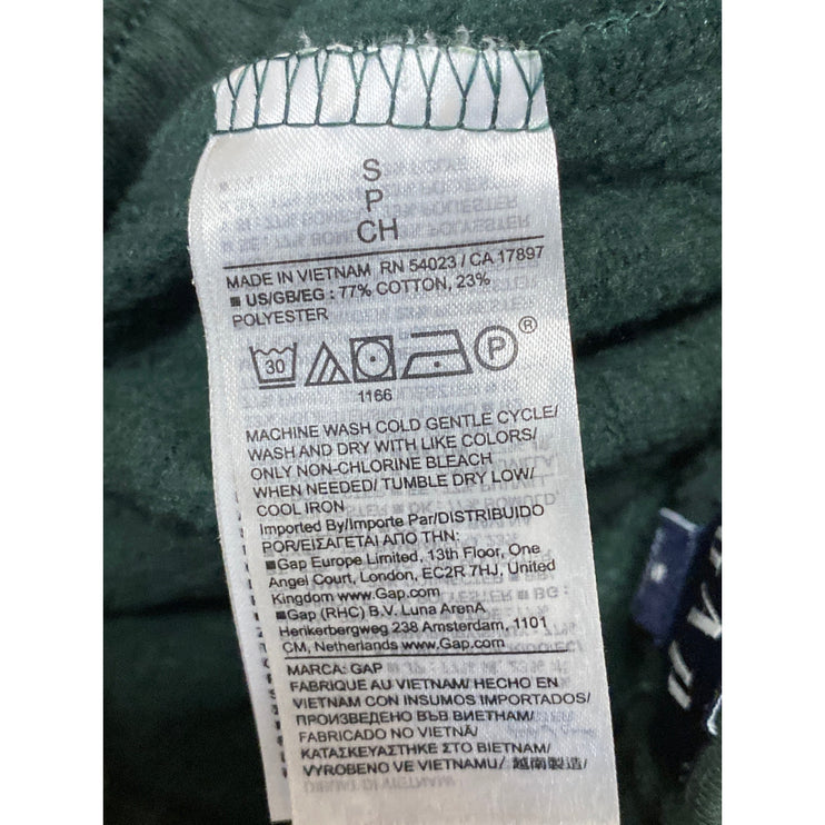 GAP Green Fleece High Rise Straight Leg Track Athletic Trousers Sweat Pants Sz S
