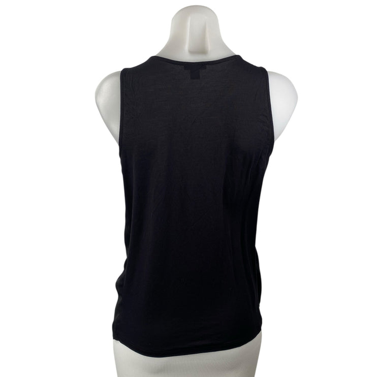 Ann Taylor Women's Black Sleeveless Scoop Neck Basic Cami Camisole Tank Top Sz M