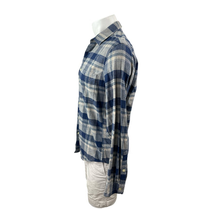 J.Crew Men's Blue Plaid Flannel Slim Fit Long Sleeve Button Down Shirt Top Sz M