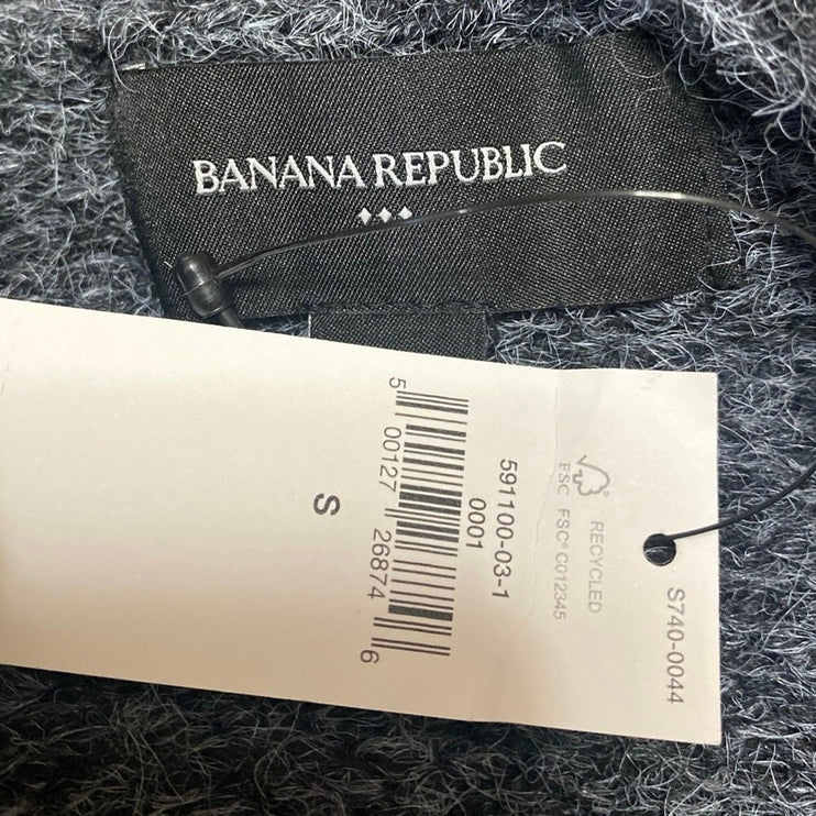 NEW Banana Republic Gray Wool Oversized Long Sleeve Open Cardigan Sweater Size S