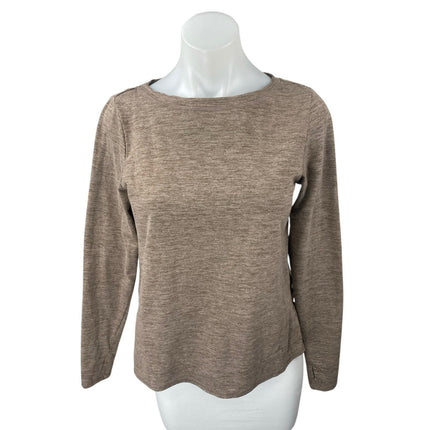 Joy Lab Women's Brown Long Sleeve Thumb Holes Activewear Tee T-Shirt Top Size XS