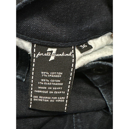 7 For All Mankind Slimmy Blue Dark Wash Straight Sim Fit Denim Jeans Pants 36