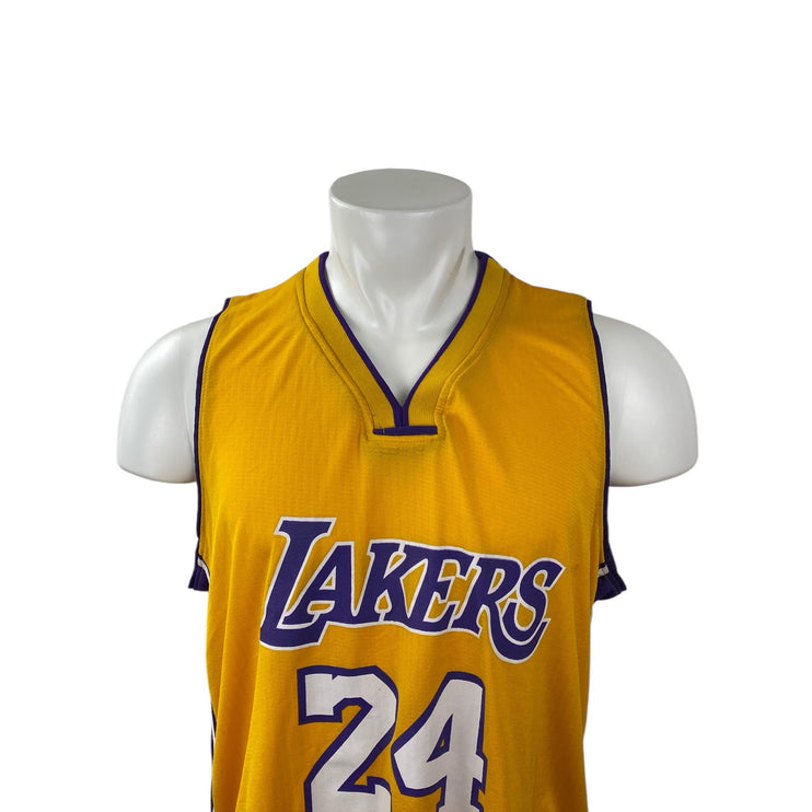 NBA Los Angeles Lakers Kobe Bryant Yellow Basketball Muscle Jersey Tank Top XL