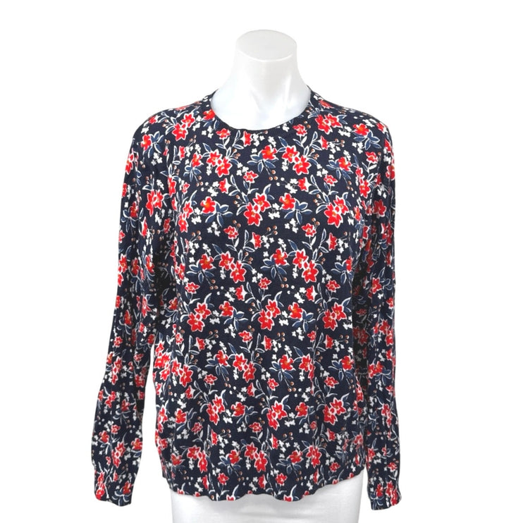 Les Essentiels de Monoprix Multicolor Floral Long Sleeve Sweater Top Size XL