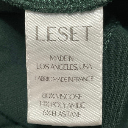 LESET Women's Emerald Green Sleeveless Knit Scoop Neck Crop Tank Top Size XS