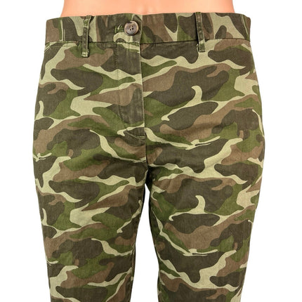 Gap Women's Straight Broken in Khakis Camouflage Army Military Pants Size M