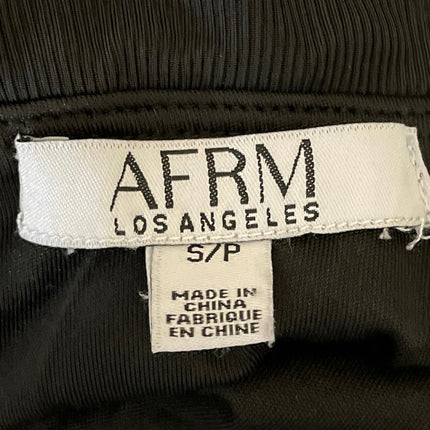 AFRM Women's Black Long Sleeves Off The Shoulders Bodysuit Tee T-shirt Top Sz SP