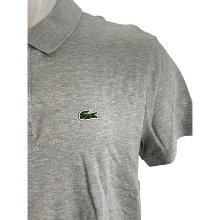 Lacoste Men Heather Gray Short Sleeve Logo Slim Fit Golf Polo Shirt Top Size XXL