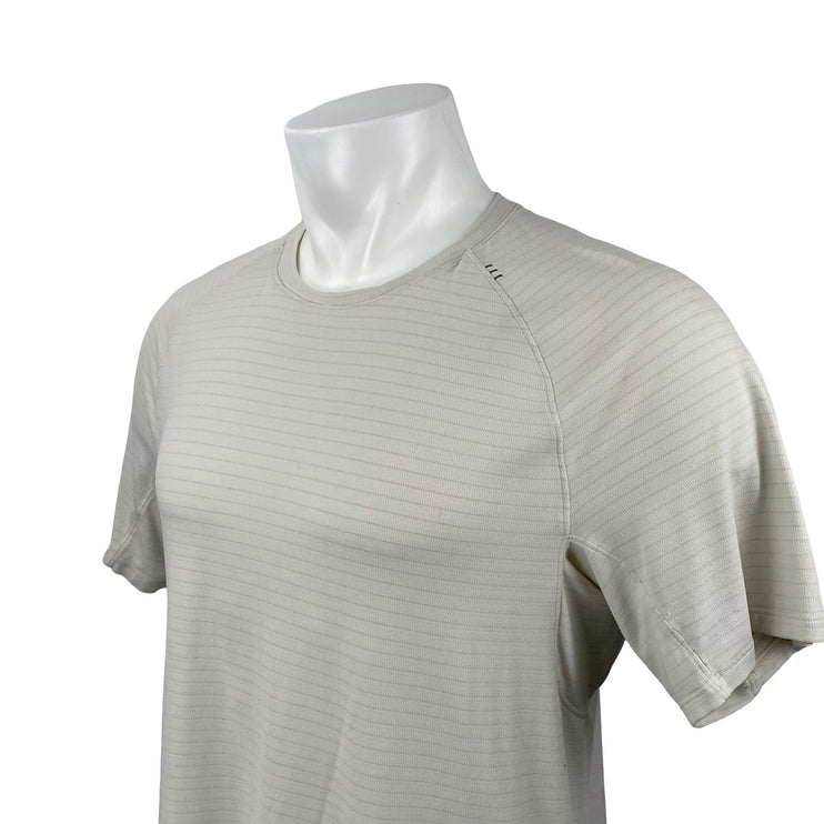 Lululemon Drysense Training Men's Stripe Gym Athletic Activewear Shirt Top 2XL