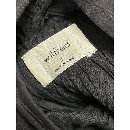 Aritzia Wilfred Black Sleeveless Ruffle Gauze Mini Swing A Line Dress Size S