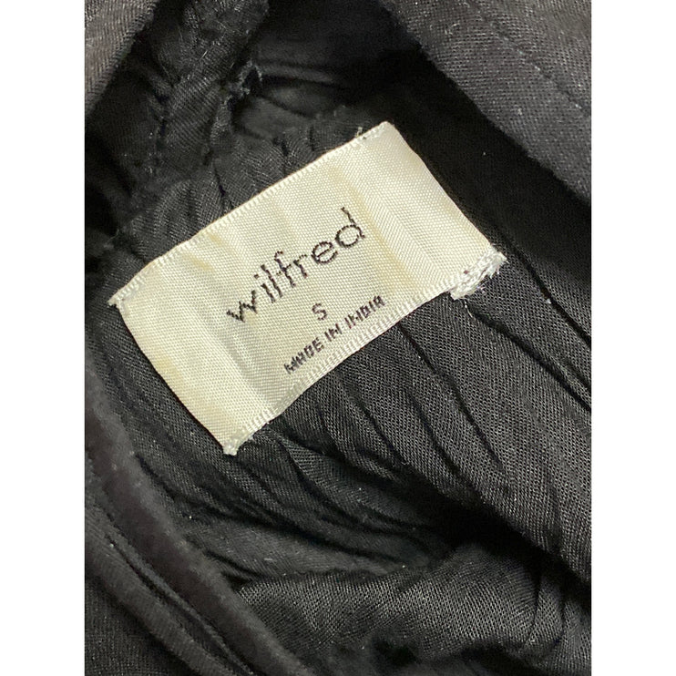 Aritzia Wilfred Black Sleeveless Ruffle Gauze Mini Swing A Line Dress Size S