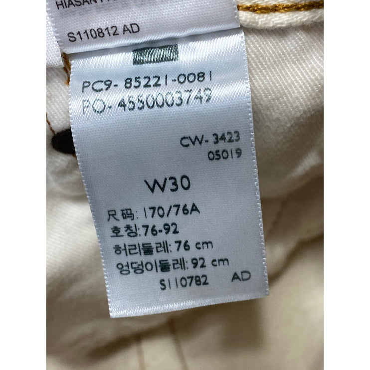 Levi's 501 '93 Mens White Skinny Leg Frayed Cut-Off Rodeo Boots Shorts Size 30