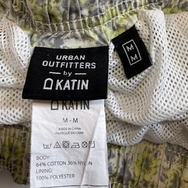 Katin X Urban Outfitters Men's Green Botanical Summer Beach Resort Swim Shorts M