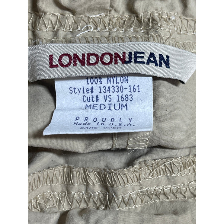 London Jean Beige Tan Khaki Strap Pocket High Waisted Straight Midi Skirt Size M