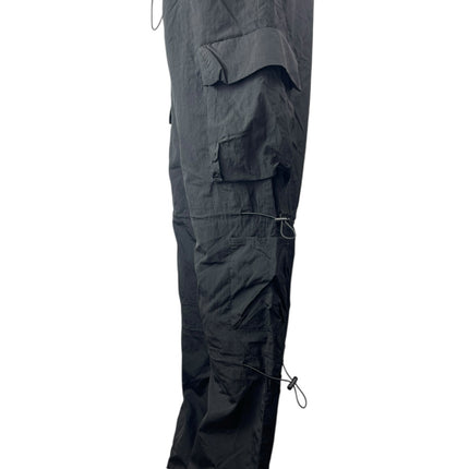 Garage Women's Black High Waisted Cargo Baggy Parachute Trousers Pants Size M