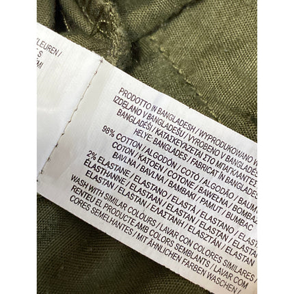 Denim Co Men's Green Mid Rise Utility Cargo Hiking Camp Bermuda Shorts Size 32