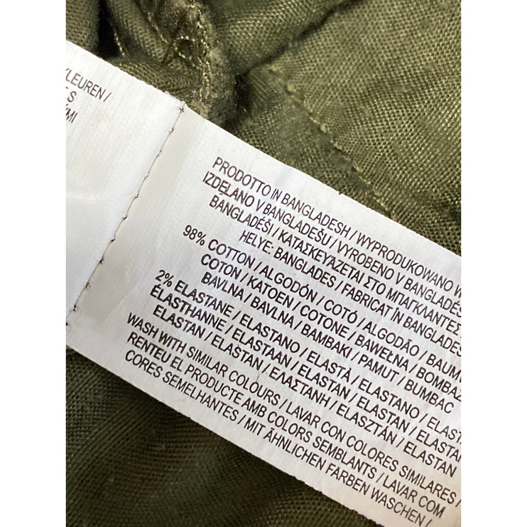 Denim Co Men's Green Mid Rise Utility Cargo Hiking Camp Bermuda Shorts Size 32