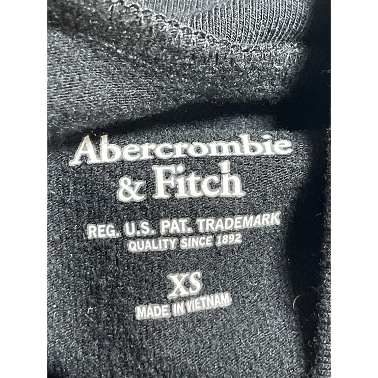 Abercrombie & Fitch Womens Black Long Sleeve Mock Neck Thong Bodysuit Top Sz XS