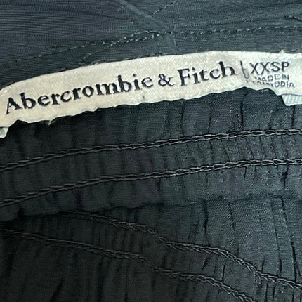 Abercrombie & Fitch Womens Black Sleeveless Smocked Flowy Midi A-line Dress XXSP