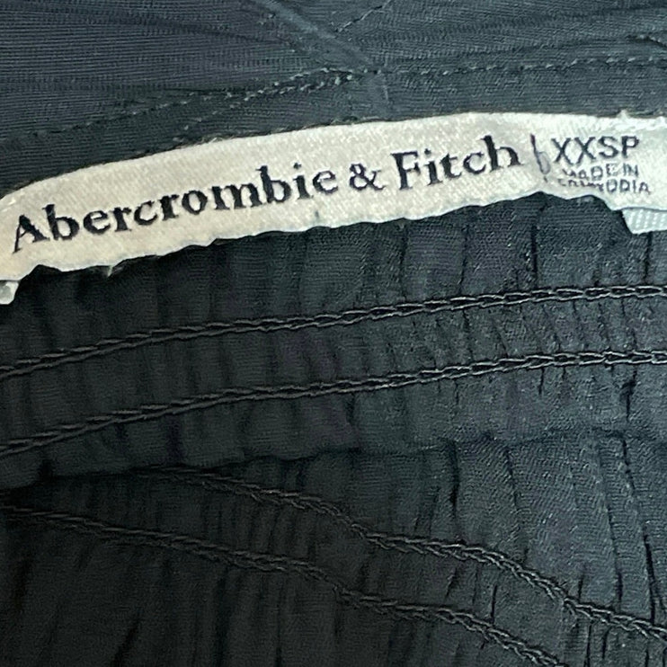 Abercrombie & Fitch Womens Black Sleeveless Smocked Flowy Midi A-line Dress XXSP