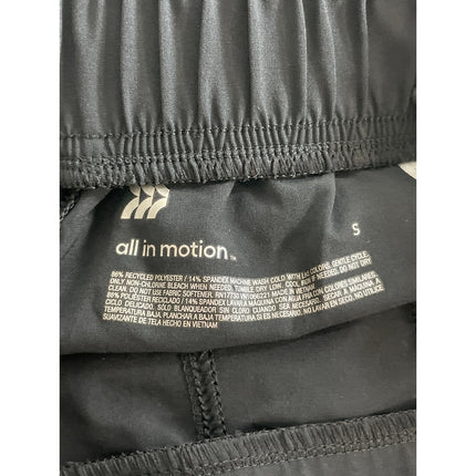 All In Motion Women's Black High Waisted Tie Tapered Leg Trousers Pants Size S