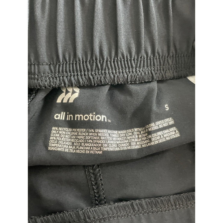 All In Motion Women's Black High Waisted Tie Tapered Leg Trousers Pants Size S