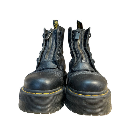 Dr Martens Sinclair Women's Black Leather Lace Up Platform Combat Boots Size 8