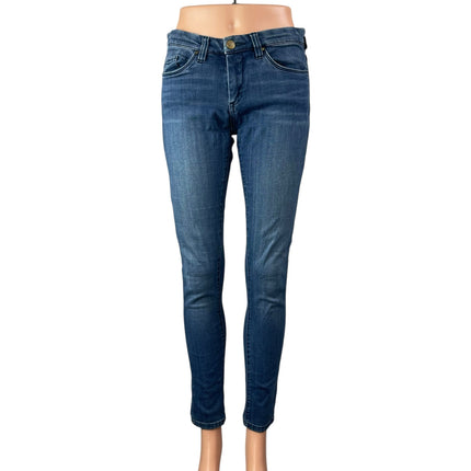 Blank NYC Women's Blue Dark Wash Low Waist Slim Skinny Denim Jeans Pants Size 27