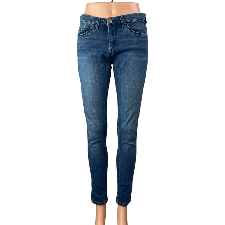 Blank NYC Women's Blue Dark Wash Low Waist Slim Skinny Denim Jeans Pants Size 27