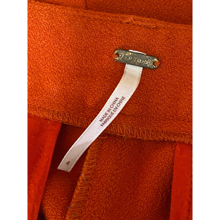 Free People Women's Coral Belted High Rise Wide Leg Baggy Trousers Pants Size 4