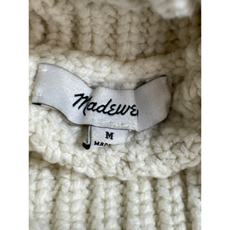 Madewell Women's Cable Knit Turtle Neck Long Sleeve Sweatshirt Sweater Top Sz M