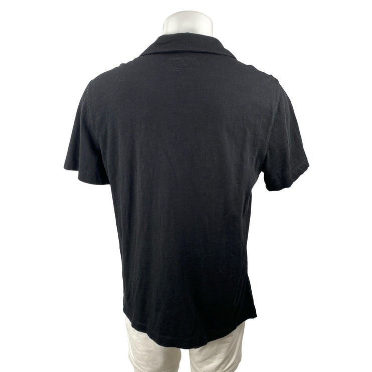 Banana Republic Vintage Men's Black Short Sleeve Golf Casual Polo Shirt Size L